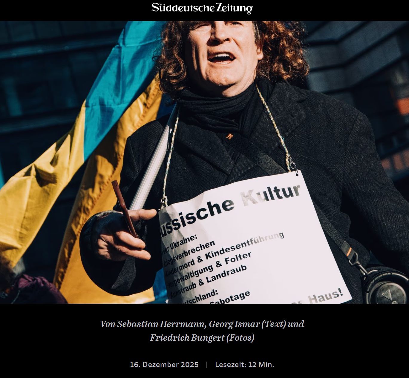 Henry Lindemeier mit Protestschild – Süddeutsche Zeitung